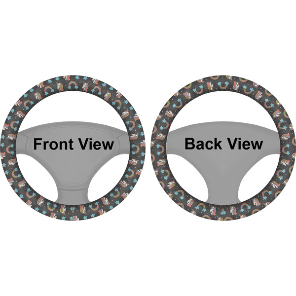 Unicorns Steering Wheel Cover- Front and Back