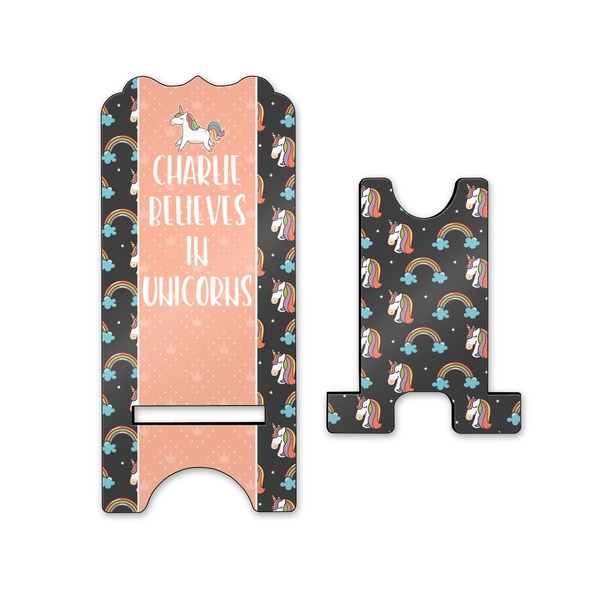 Unicorns Stylized Phone Stand - Front & Back - Small