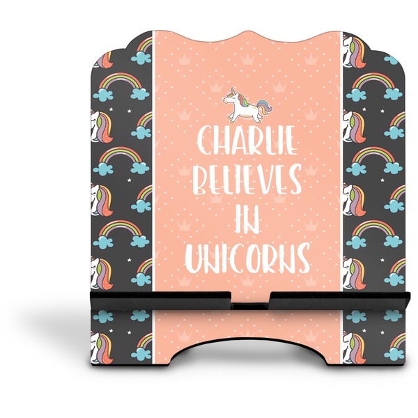 Unicorns Stylized Tablet Stand - Front without iPad