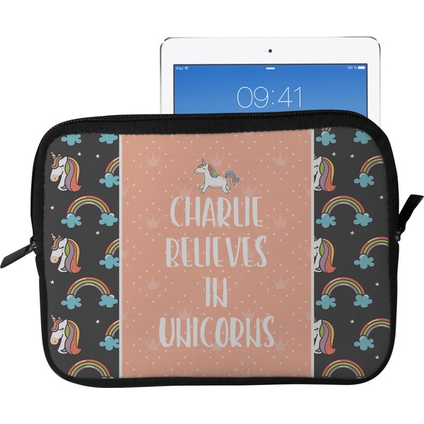 Custom Unicorns Tablet Case / Sleeve - Large (Personalized)
