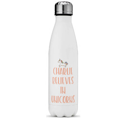 Unicorns Water Bottle - 17 oz. - Stainless Steel - Full Color Printing (Personalized)
