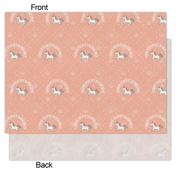 Unicorns Tissue Paper - Lightweight - Medium - Front & Back