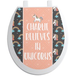 Unicorns Toilet Seat Decal (Personalized)