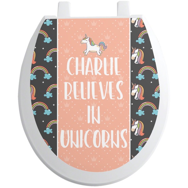 Custom Unicorns Toilet Seat Decal (Personalized)