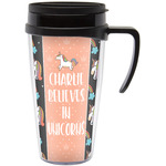 Unicorns Acrylic Travel Mug with Handle (Personalized)