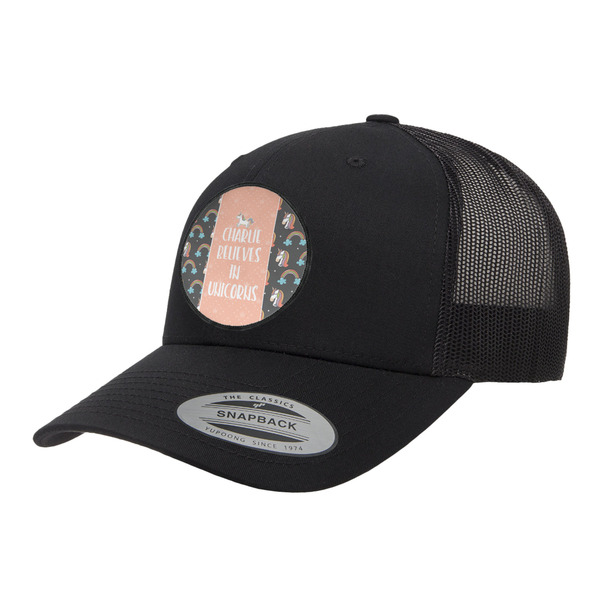 Custom Unicorns Trucker Hat - Black (Personalized)