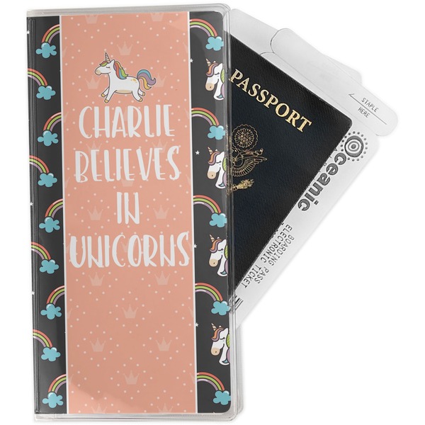 Custom Unicorns Travel Document Holder