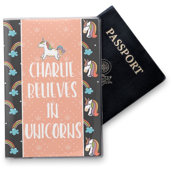 Custom Unicorns Vinyl Passport Holder (Personalized)