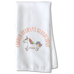 Unicorns Kitchen Towel - Waffle Weave - Partial Print (Personalized)
