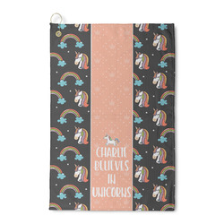 Unicorns Waffle Weave Golf Towel (Personalized)