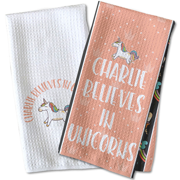 Unicorns Waffle Weave Towels - Two Print Styles