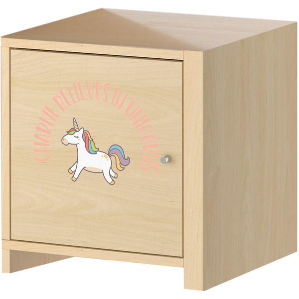 Unicorns Wall Graphic on Wooden Cabinet