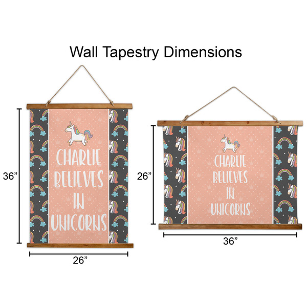 Unicorns Wall Hanging Tapestries - Parent/Sizing