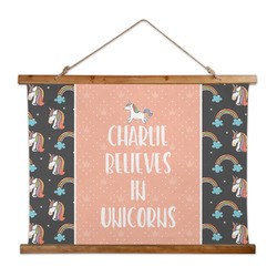 Unicorns Wall Hanging Tapestry - Wide (Personalized)