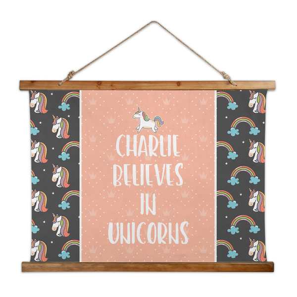Custom Unicorns Wall Hanging Tapestry - Wide (Personalized)