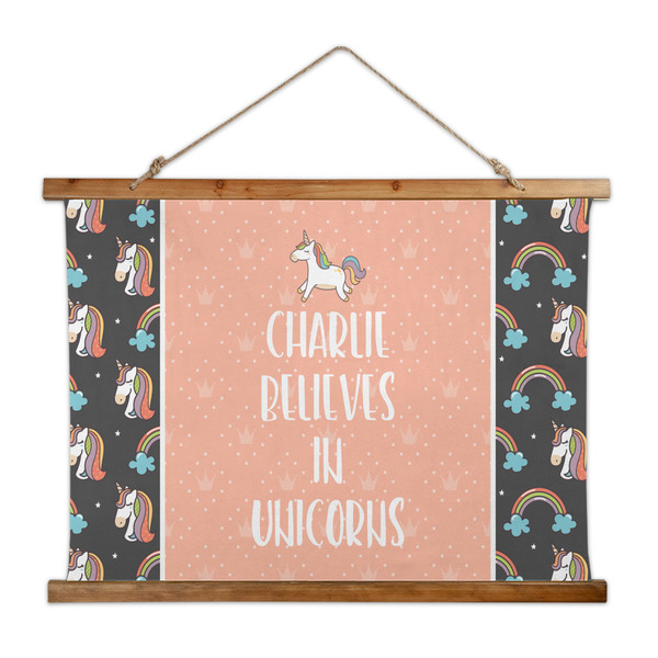 Custom Unicorns Wall Hanging Tapestry - Wide (Personalized)