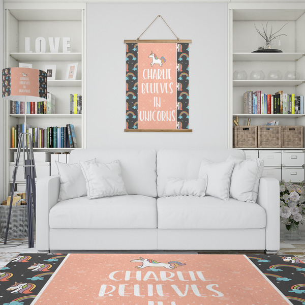 Unicorns Wall Hanging Tapestry - Portrait - IN CONTEXT