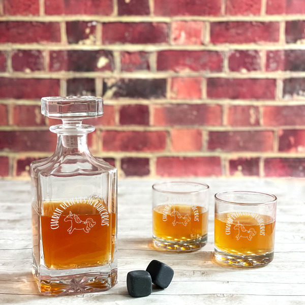 Unicorns Whiskey Decanters - 26oz Square - LIFESTYLE