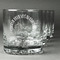 Unicorns Whiskey Glasses Set of 4 - Engraved Front