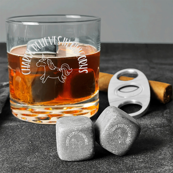 Unicorns Whiskey Stones - Set of 3 - In Context