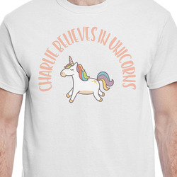 Unicorns T-Shirt - White - Medium (Personalized)