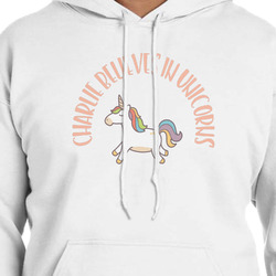 Unicorns Hoodie - White - Small (Personalized)