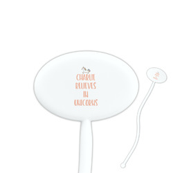 Unicorns Oval Plastic Stir Sticks (Personalized)
