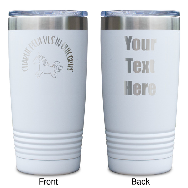 Unicorns White Polar Camel Tumbler - 20oz - Double Sided - Approval