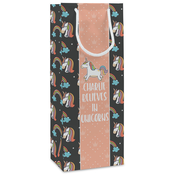 Custom Unicorns Wine Gift Bags - Gloss (Personalized)