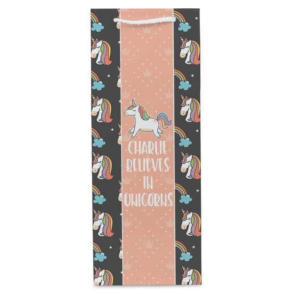 Unicorns Wine Gift Bag - Matte - Front