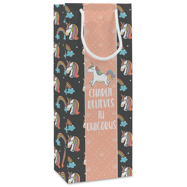 Custom Unicorns Wine Gift Bags - Matte (Personalized)
