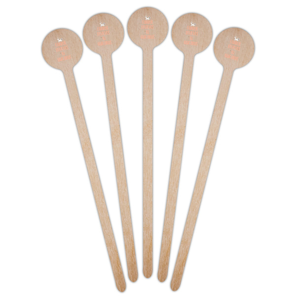 Unicorns Wooden 6" Stir Stick - Round - Fan View