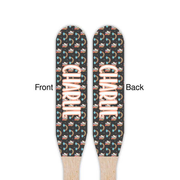 Unicorns Wooden Food Pick - Paddle - Double Sided - Front & Back