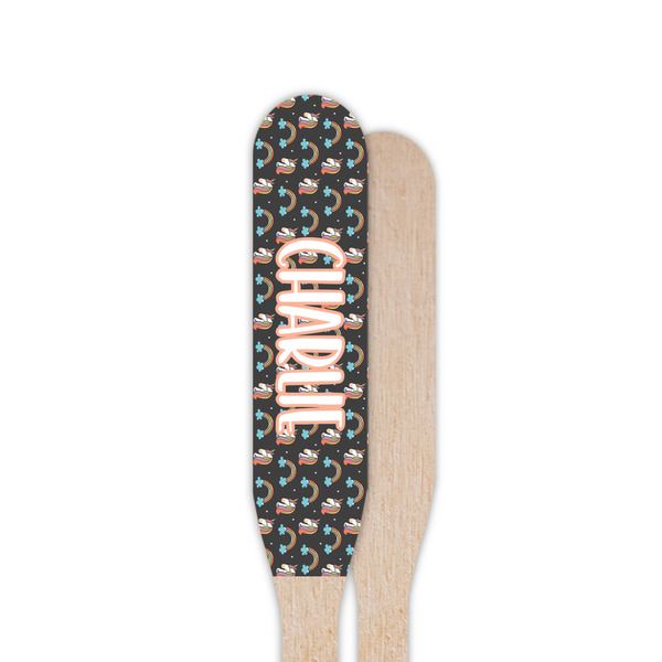 Unicorns Wooden Food Pick - Paddle - Single Sided - Front & Back
