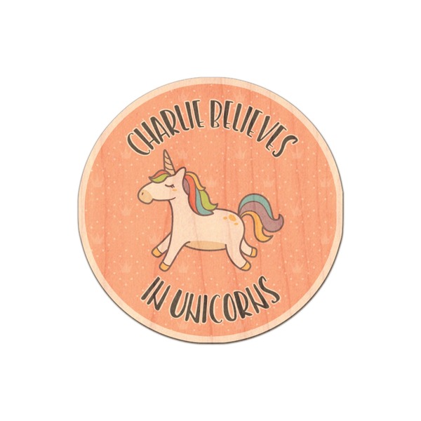 Custom Unicorns Genuine Maple or Cherry Wood Sticker (Personalized)