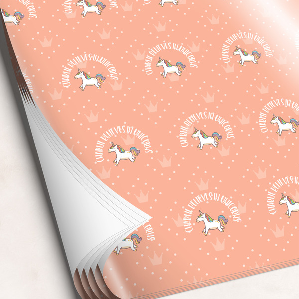 Custom Unicorns Wrapping Paper Sheets (Personalized)