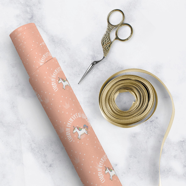 Unicorns Wrapping Paper Roll - Matte - In Context