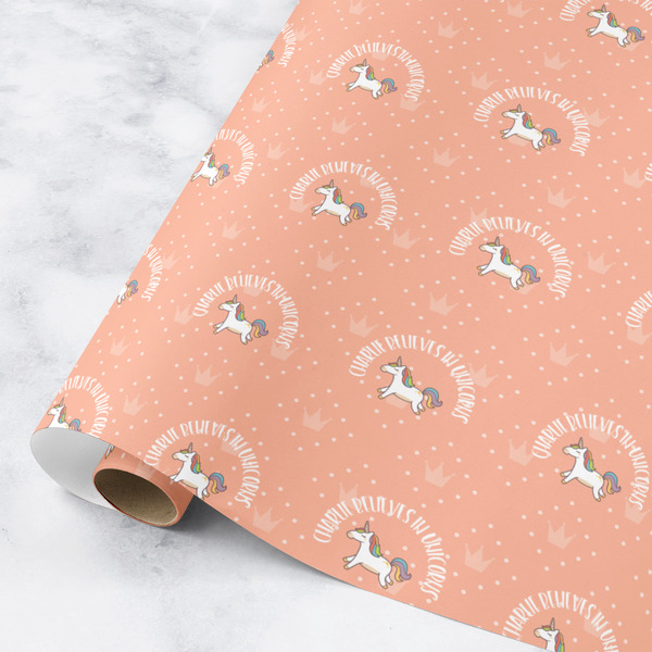 Custom Unicorns Wrapping Paper Roll - Medium (Personalized)