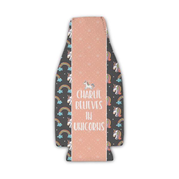 Unicorns Zipper Bottle Cooler - Set of 4 - FRONT
