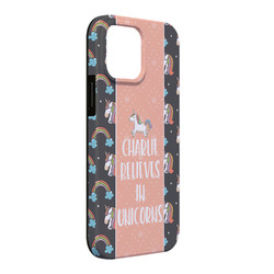 Unicorns iPhone Case - Rubber Lined - iPhone 13 Pro Max (Personalized)