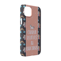 Unicorns iPhone Case - Plastic - iPhone 14 Pro (Personalized)