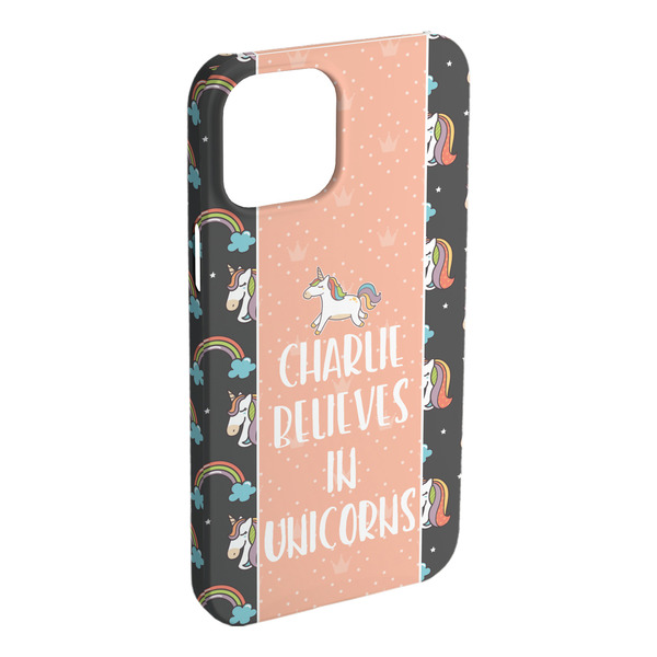 Custom Unicorns iPhone Case - Plastic - iPhone 15 Pro Max (Personalized)