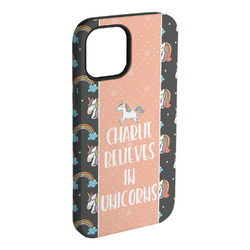 Unicorns iPhone Case - Rubber Lined - iPhone 15 Pro Max (Personalized)