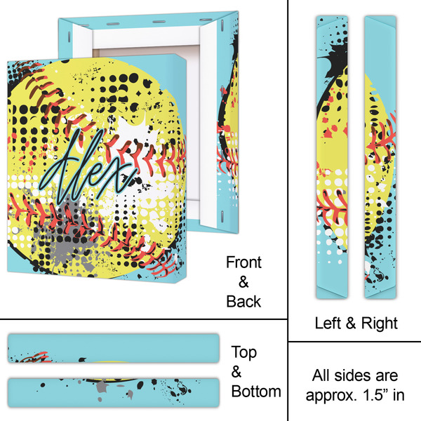 Softball 11x14 - Canvas Print - Approval