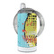 Softball 12 oz Stainless Steel Sippy Cups - FULL (back angle)