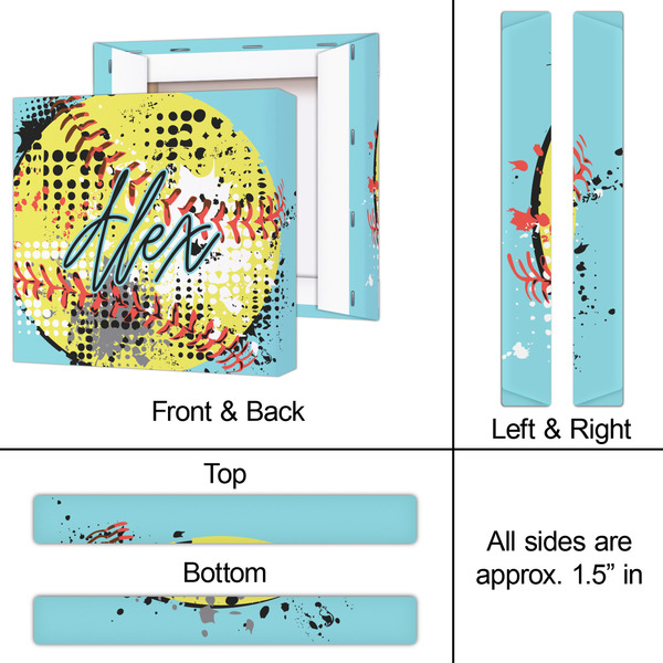 Softball 12x12 - Canvas Print - Approval