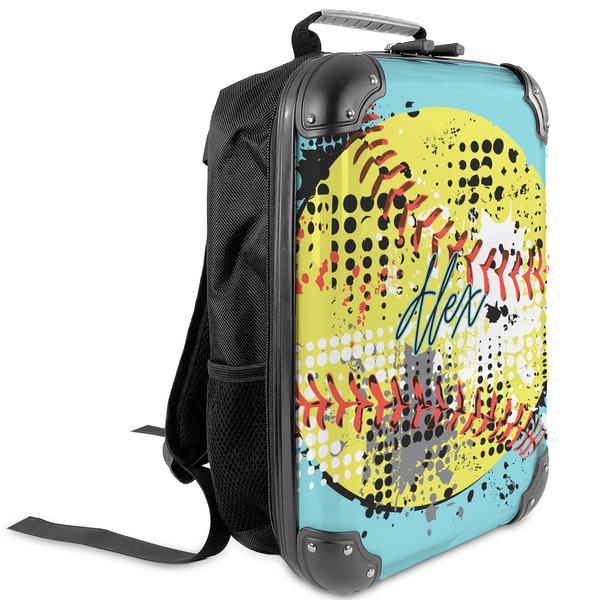 Custom Softball Kids Hard Shell Backpack (Personalized)