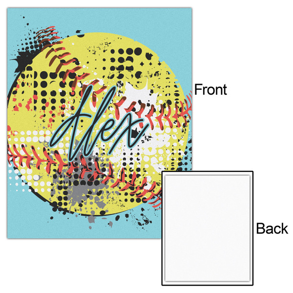 Softball 16x20 - Matte Poster - Front & Back