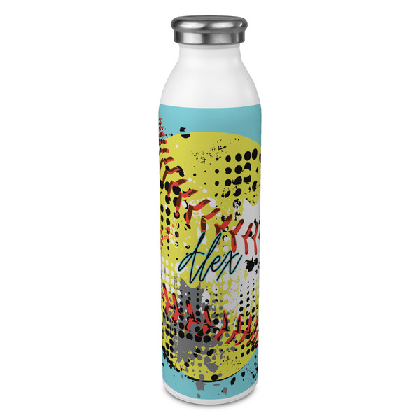 Custom Softball 20oz Stainless Steel Water Bottle - Full Print (Personalized)