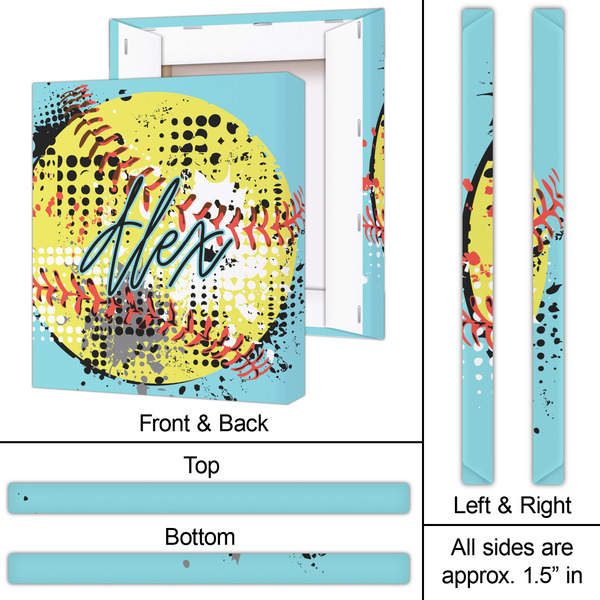 Softball 20x24 - Canvas Print - Approval